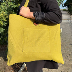 Jute & Cotton Reversible Big Bag - Pistachio product image 3
