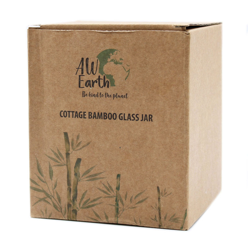 Cottage Bamboo Glass Jar - 10cm product image