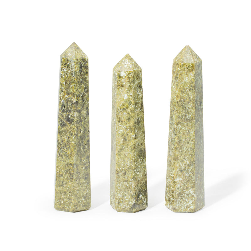 Gemstone Six Face Obelisk Point approx 11cm - Epidote product image