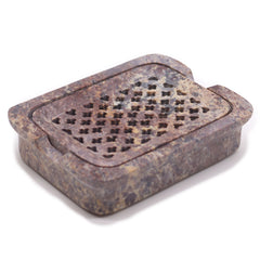 Soapstone Soap Dish & Drainer 11x8cm- Classic Square product image