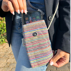 Phone Holder Bag Stripes Pink - bunny decor product image 2
