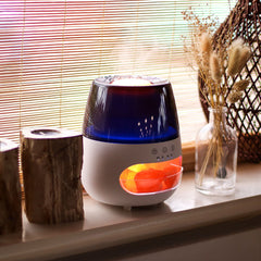Salt Stone Flame Effect Aroma Diffuser - White USB - Colour Change and Timer product image 2