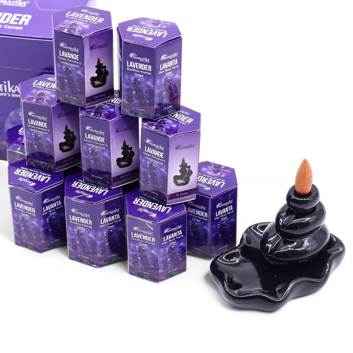 Pack of 10 Masala Backflow Incense - Lavender product image 2