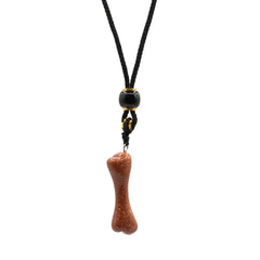 Cord Necklace Gemstone Pendant - Goldstone Bone product image 4