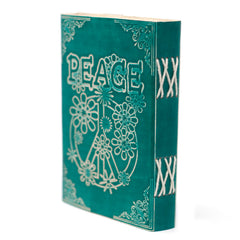 Leather Green Peace with Lock Notebook (7x5") product image 10