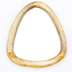 Set of 3 Pebble Shaped Mirrors - Light Wood Finish product image 3