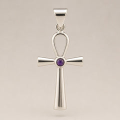 Indian Devotional Pendant - Silver Plated (45cm Cord)- Ankh Symbol of Eternal Life product image 6