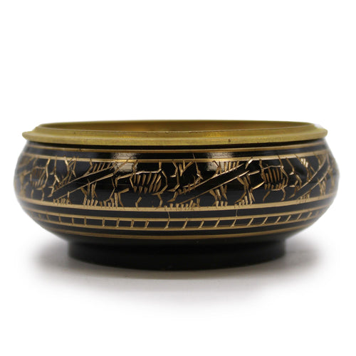 Brass Carved Charcoal Incense Jar product image