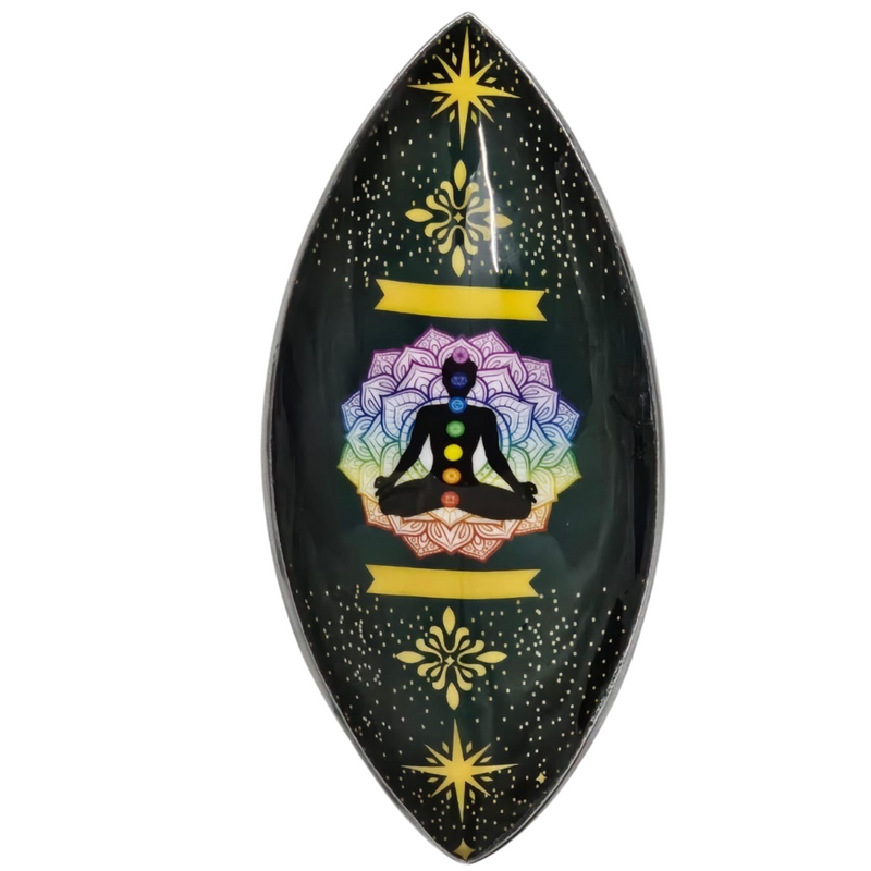 Enamelled Incense Bowl - Aluminum - Lotus Buddha Chakra product image