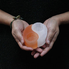 Selenite Ying Yang Candle Holder product image 2