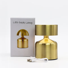 Touch Lamp - Flat Mushroom Bronze- USB (C) - Rechargable (400 Watt)