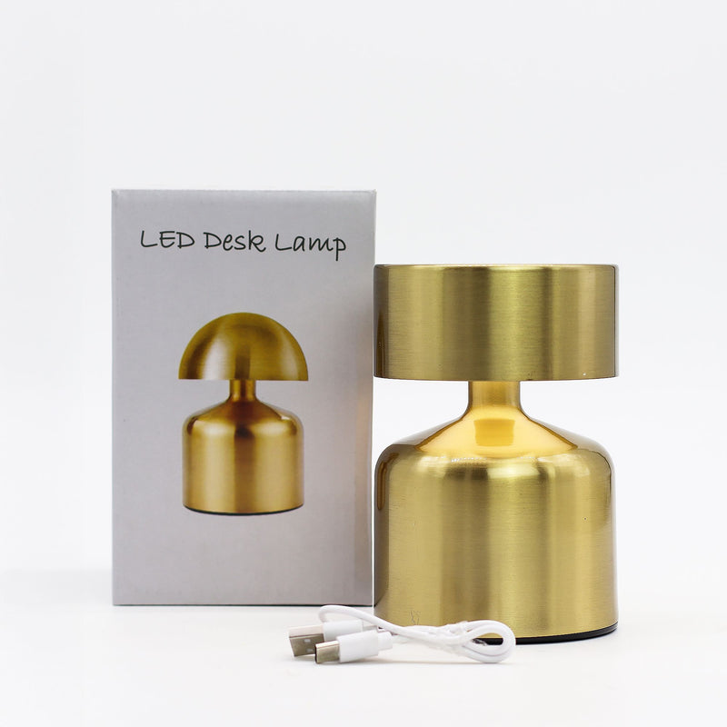 Touch Lamp - Flat Mushroom Bronze- USB (C) - Rechargable (400 Watt)