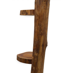Natural Teak Log Shelve Display 3 Shelves 100cm high product image 3