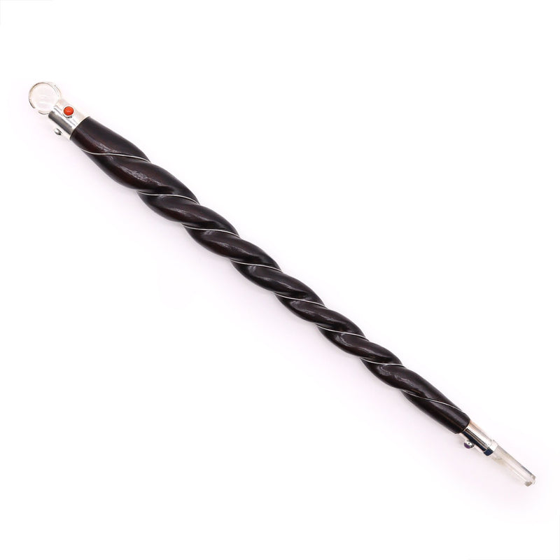 Extra Large Twisted Wood and Rock Quartz Wand product image