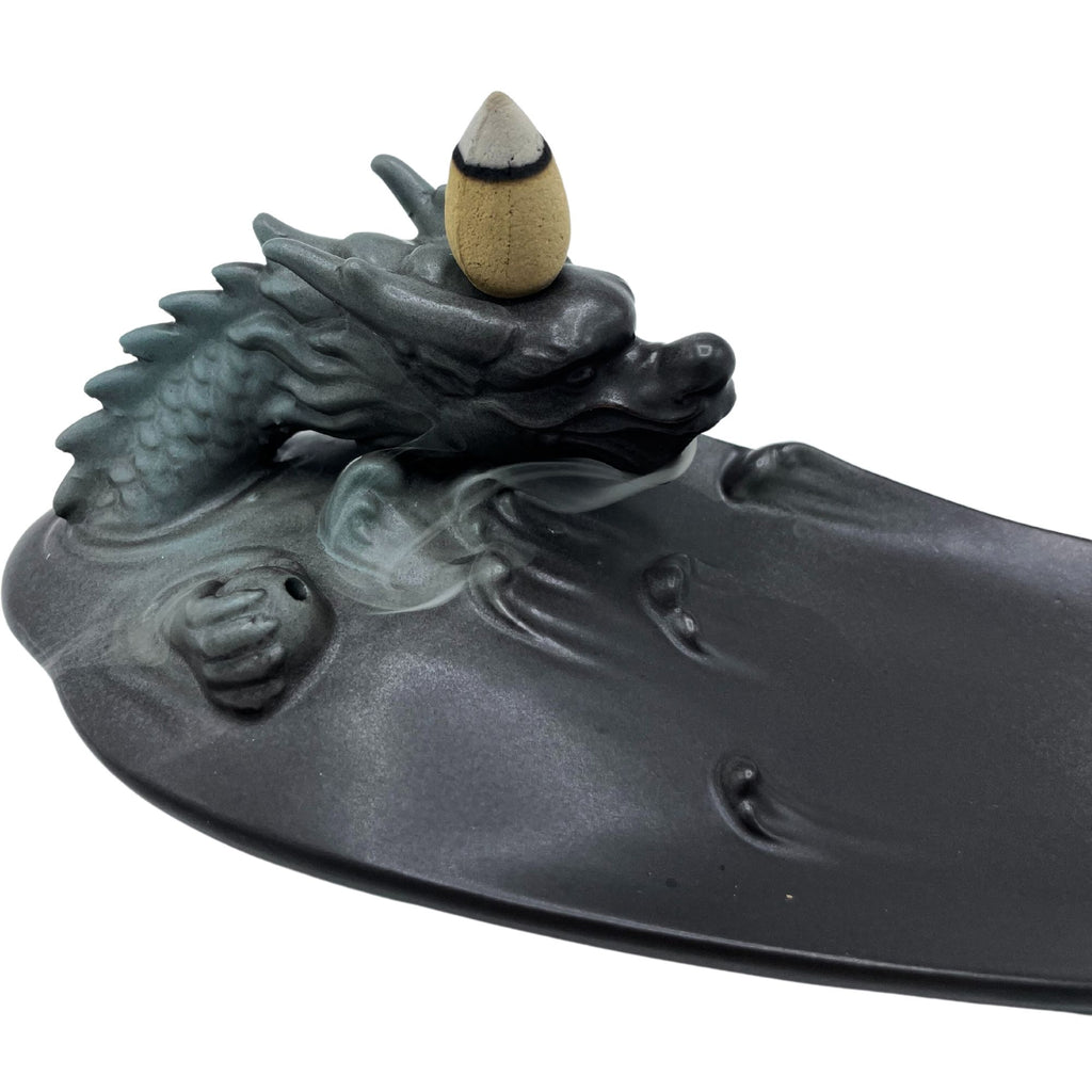 Backflow Incense Burner - Dragon in Pool with Surprising Details product image 2