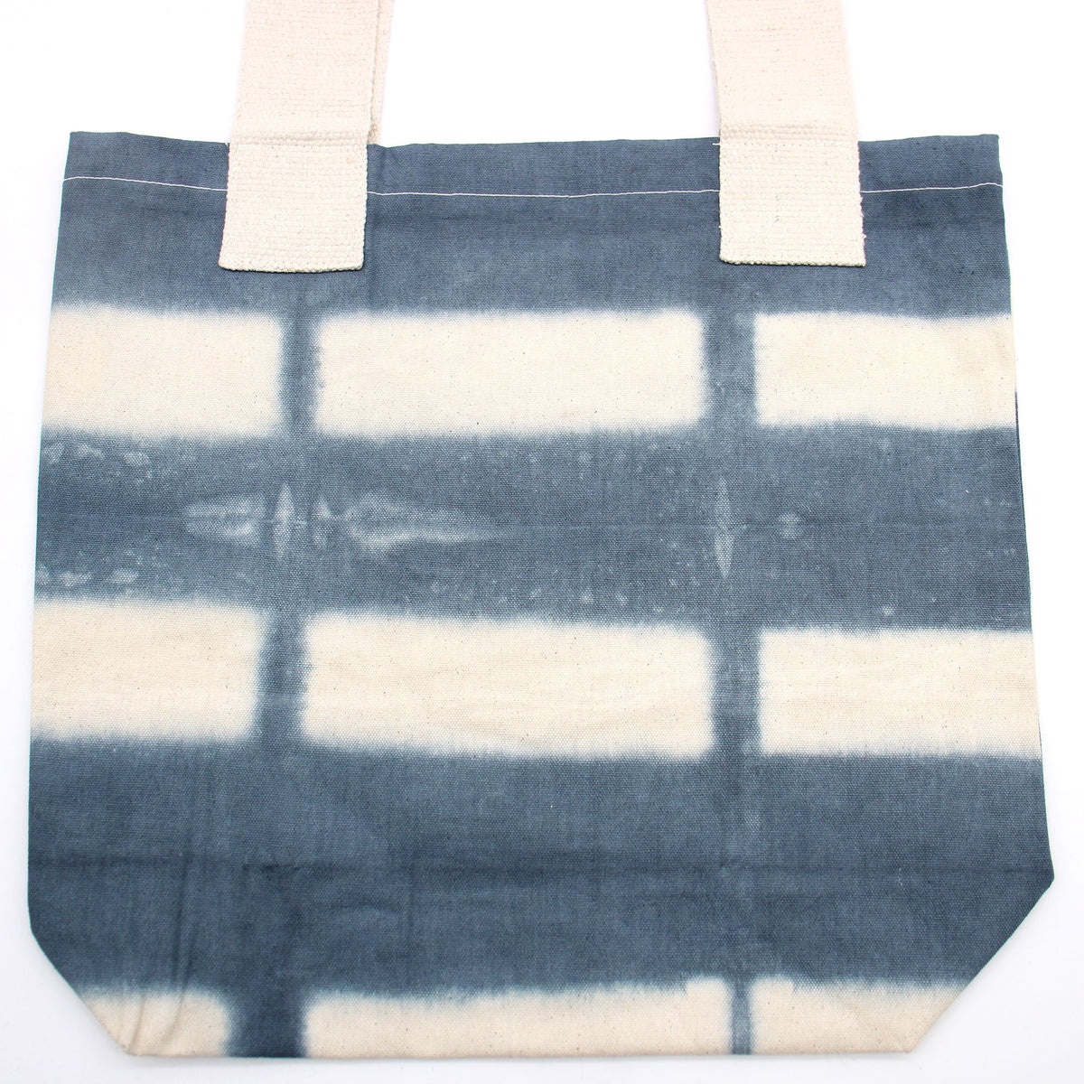 Natural Tye-Dye Cotton Bag (8oz) - 38x42x12cm - Grey Blocks - Natural Handle product image 2