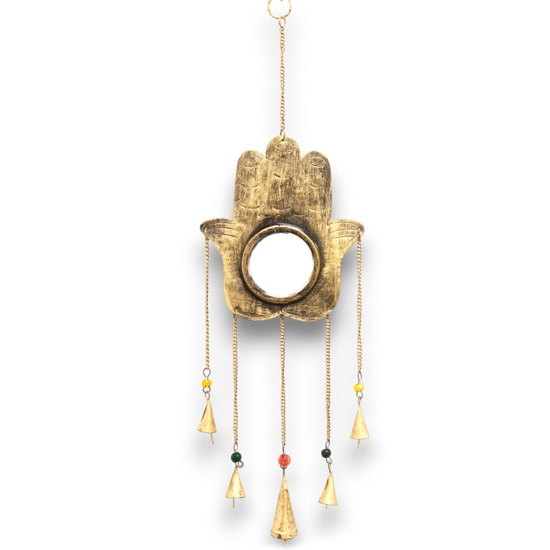 Indian Chimes - Hamsa Lrg Mirror 5 Bells product image