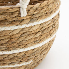Cotton & Seagrass Large Baskets – Natural Stripes – Set of 3 product image 6