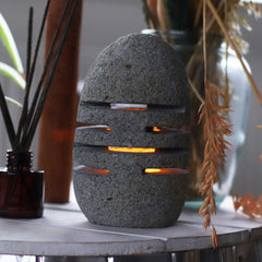 Natural Riverstone Candle Holder - Standing Stone Cut product image 5