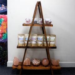 Folding Wooden A-Frame Shelf – Brown product image 3