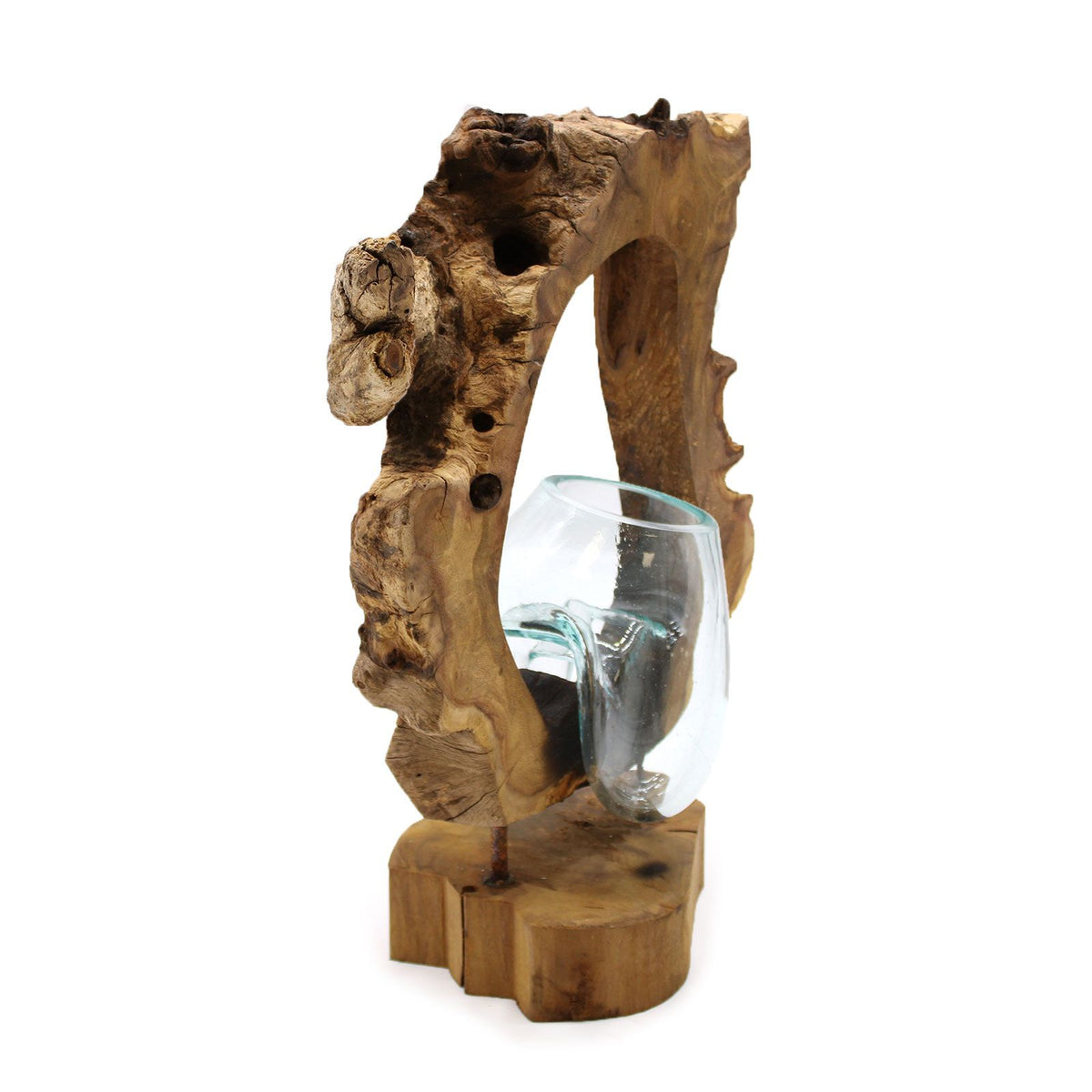 Molton Glass Hanging Art Vase on Wood product image 5