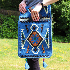 Sky Blue Kilim Messenger Festival Bag product image 2