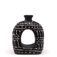 Oval Donut Shaped Vase - Chocolate 18cm product image
