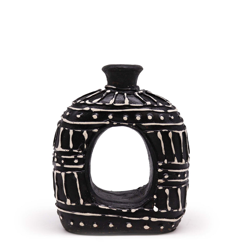 Oval Donut Shaped Vase - Chocolate 18cm product image