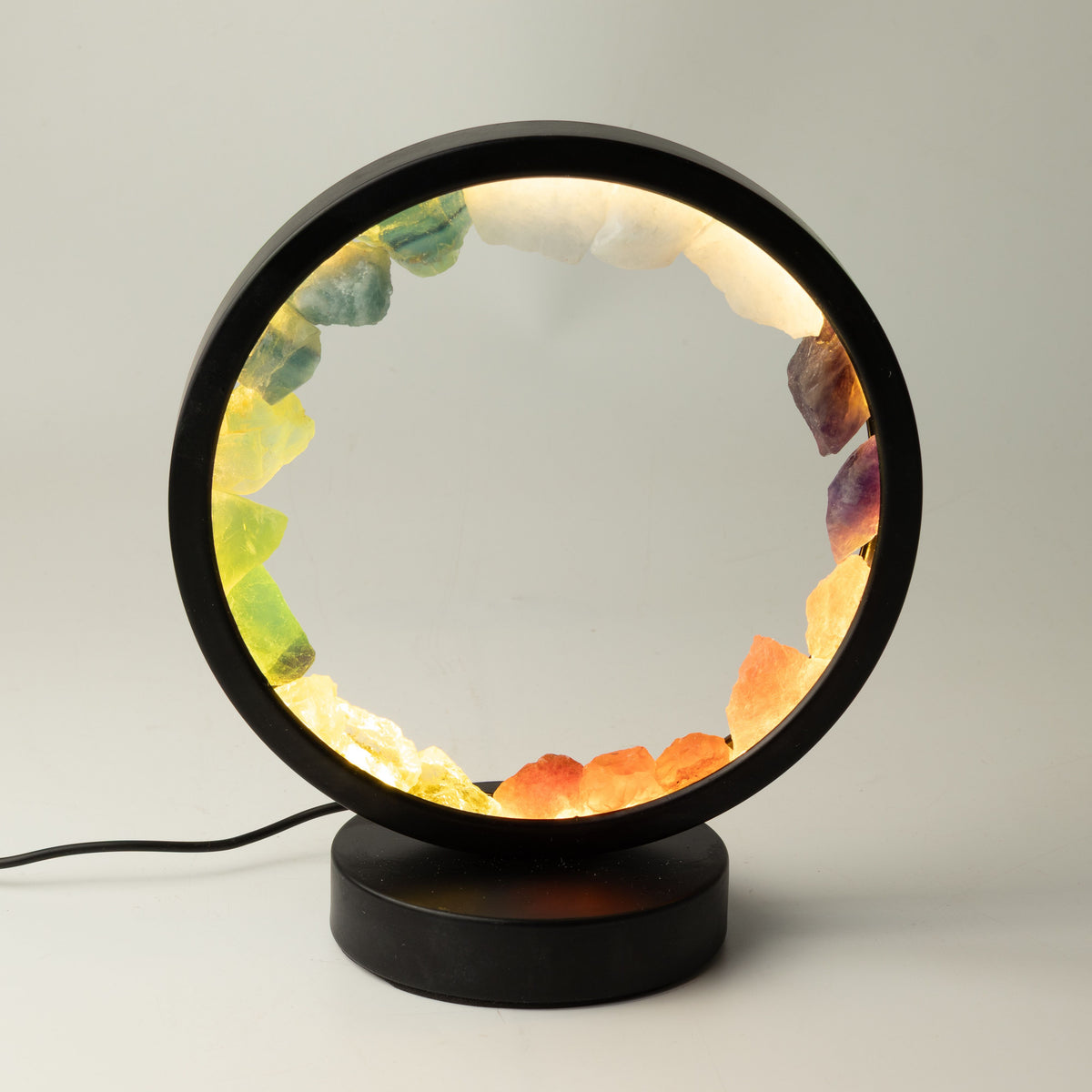 Gemstone Halo Lamp - 7 Chakra  - 7 Gems – product view 3