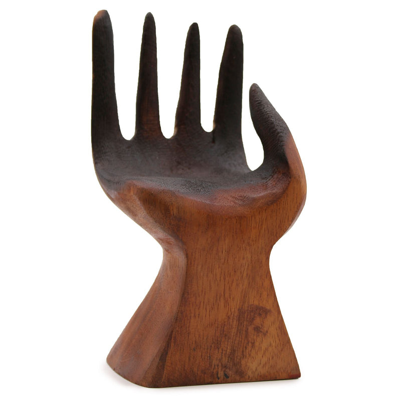 Carved Hand with Molten Glass Bowl product image