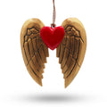Gold Xmas Angel Wing & Heart - black detail product image