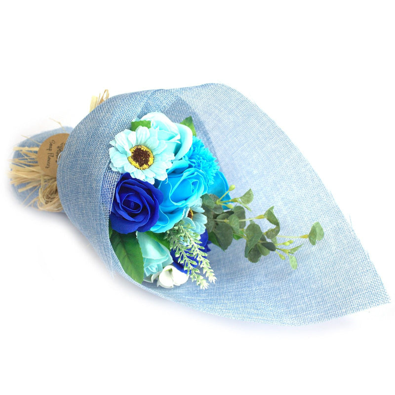 Blue Standing Soap Flower Bouquet - Special product image