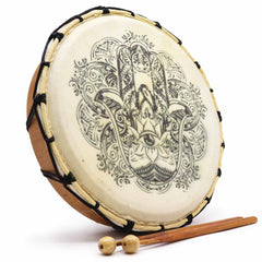 Hamsa Shamanic Drum with Two Sticks - 30cm product image 2