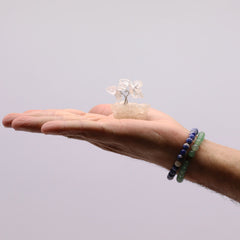 Mini Gemstone Tree On Orgonite Base - Rock Quartz (15 stones) product image 4