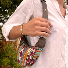 Jacquard Hobo Bag - Rich Browns (brown strap) product image 2