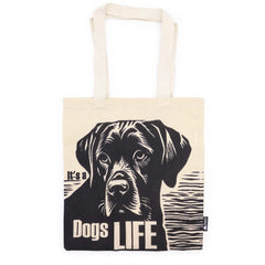 Iconic Basic Tote Bag - Dog's Life - Natural 4oz product image
