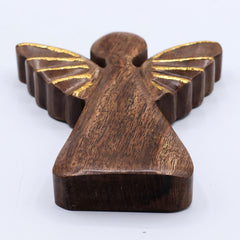 Large Mango Wood Angel - Gold Decor product image 5