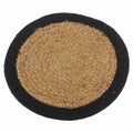 Natural Place Mat - Jute & Cotton 30cm - Black Border product image