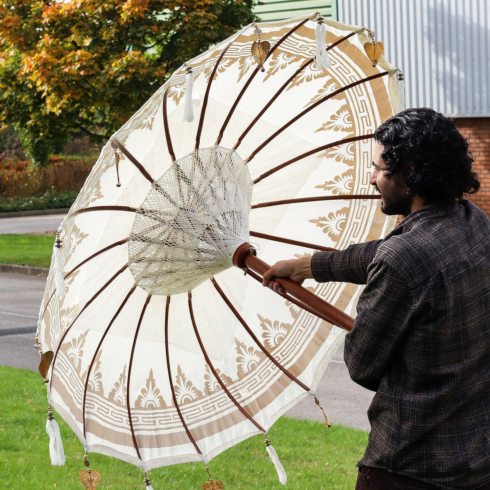 Bali Patio Parasol - Canvas - Natural Decor - 1.5m product image