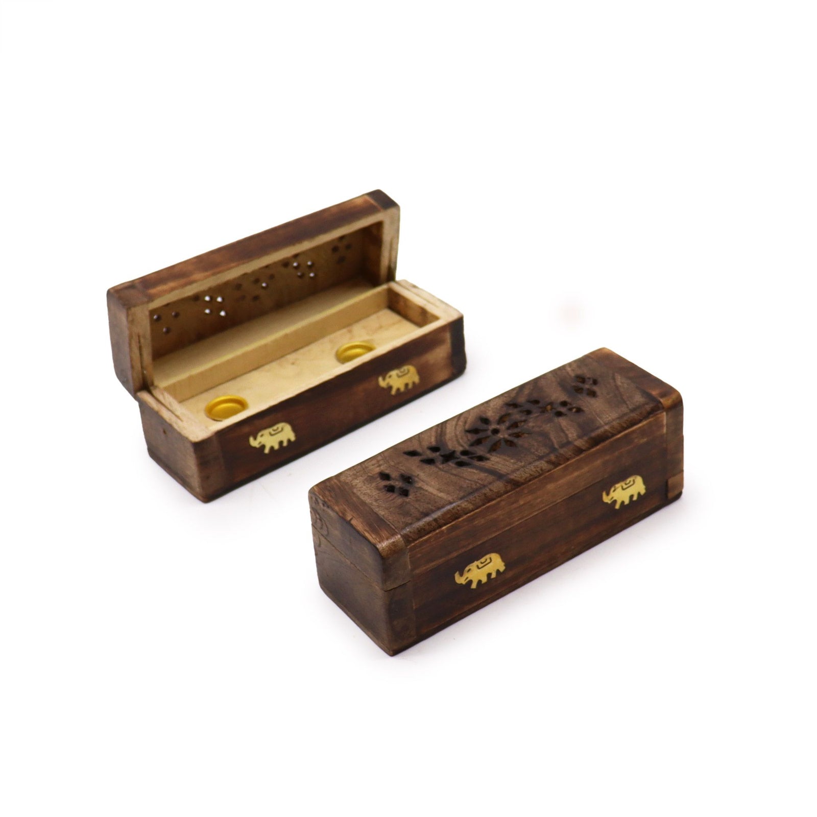 Incense Cone Smoke Box 6" - Mango Wood product image