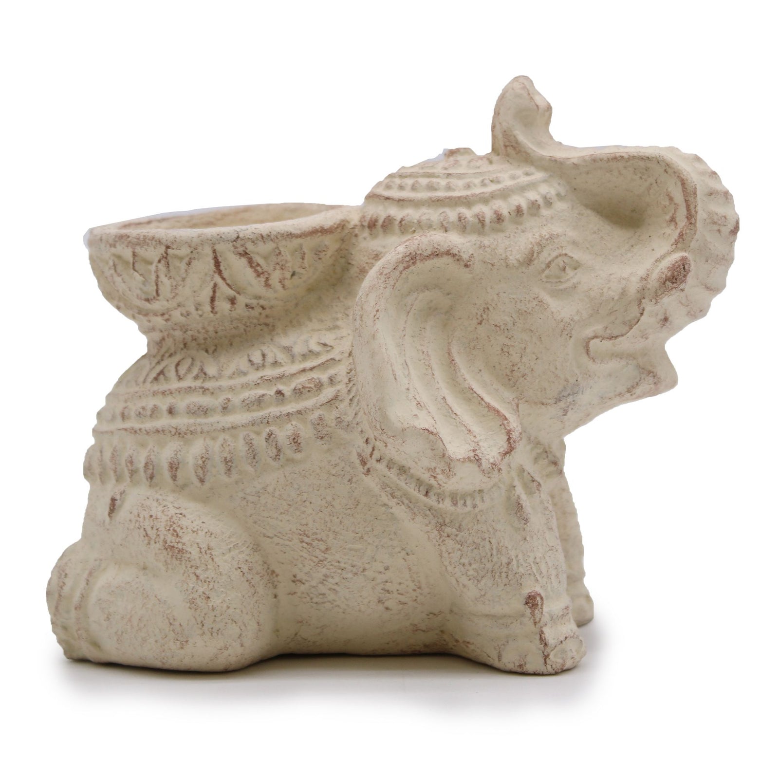 Elephant Incense & Candle Holder (cream) product image
