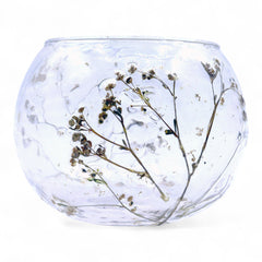 Natural Floral Glass - Bowl Candle Holder - Margarita - (8x10cm) product image 10