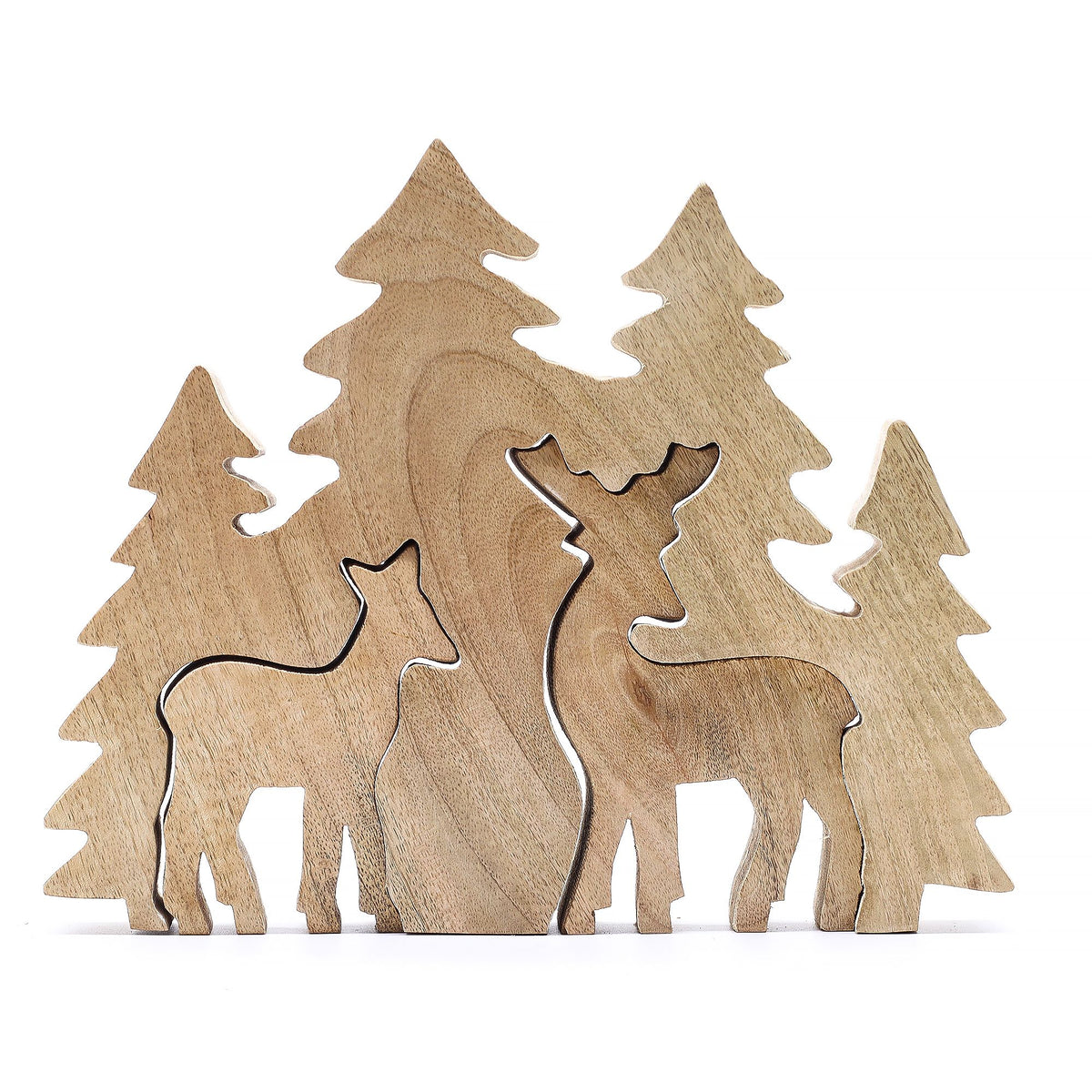 Lost in the Forrest - Two Dear in the Forrest 3D Wooden Decoration - 18x23cm product image 2