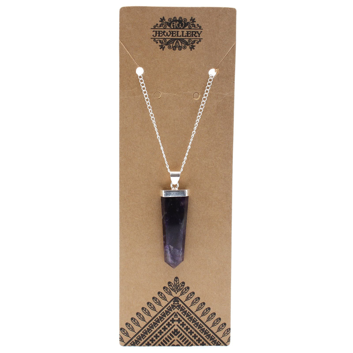 Gemstone Flat Pencil Pendant - Amethyst product image 3