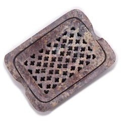 Soapstone Soap Dish & Drainer 11x8cm- Classic Square product image 2
