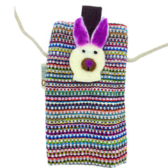 Phone Holder Bag Stripes Pink - bunny decor product image