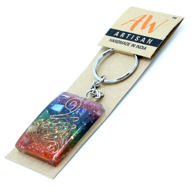 Orgonite Power Keyring - Home Protect Copper and Chakra product image