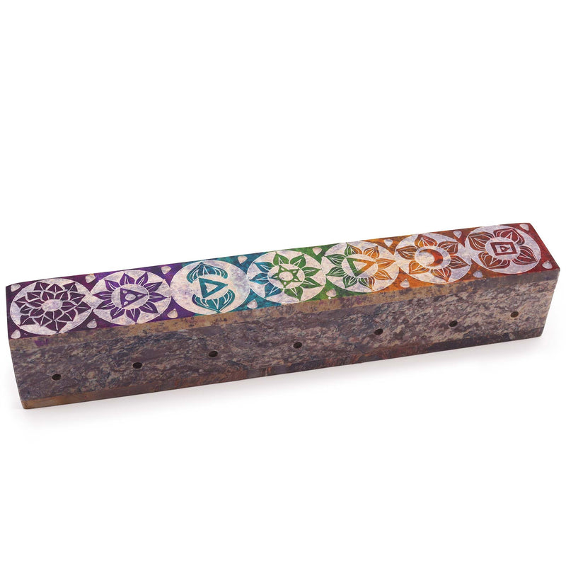 Soapstone Incense Box with Smoke Holes - Chakra product image