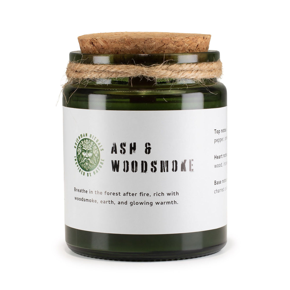 Greenman Woodwick Soy Candle - Ash & Woodsmoke product image