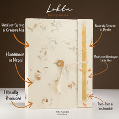 Lokta Mixed Flowers Notebook – Large (21x15cm) – 45 Leaves – Includes Bookmark product image 2